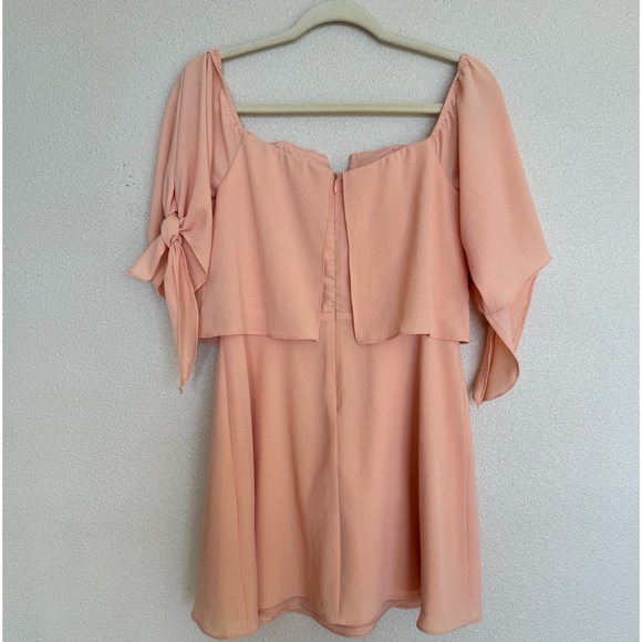 pink off‎ the shoulder dress - Picture 6 of 9